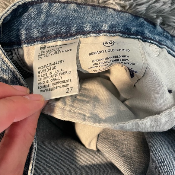 Ag Adriano Goldschmied Etta High Waisted Wide Leg Cropped Jeans - Picture 3 of 3